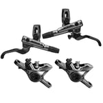 Shimano XTR M9100 Front And Rear Disc Brake Set - Grey / Pair 800mm 1550mm Hose