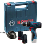 Bosch Professional GSB 120-LI 12V Combi Drill 2 x 1.5Ah Batteries Charger & Case