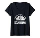 Funny Cute Retro Vintage Sashimi V-Neck T-Shirt