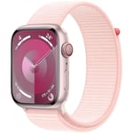 APPLE Apple Watch Series 9 Gps + Cellular - 45 Mm Rosa Aluminiumfodral Ljusrosa Sport Loop Strap