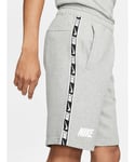 Nike NSW Repeat Mens Fleece Shorts Grey Cotton - Size X-Large