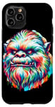 Coque pour iPhone 11 Pro Cool Yeti Graphic Spirit, illustration d'animaux, art tie-dye