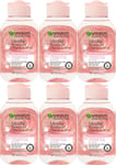 Garnier Micellar Rose Cleansing Water, Make-Up Remover For Dull Skin 100ml  x 6