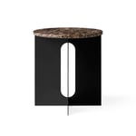 Audo Copenhagen - Androgyne Side Table Emperador Marble Black Base - Småbord & sidobord - Danielle Siggerud - Svart - Sten
