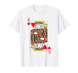 King of hearts Costume Blackjack Cards Poker 21 K Tee T-Shirt