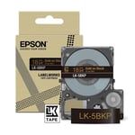 Epson LK-5BKP | guld text - metallic svart tejp | 18mm (original)