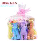 6 st My Little Pony Twilight Sparkle Pinkie Pie Rainbow Dash Pony leksak plyschdocka Vänskap är magi present till flicka 20cm