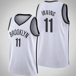 RL Brooklyn 11# Irving Basketball Clothes, Basketball Sports Vest, Fashion Mesh Breathable Jerseys Shorts, Sleeveless T-Shirt(S-2XL),Aa/White,XXL