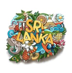 lulongyansf Sri Lanka Travel Souvenir Fridge Decorative Magnet Sticker Creative Design 3d Printed Tropical Scenery Refrigerator Sticker -1pc