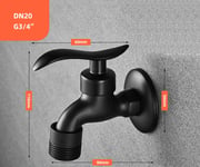 Faucet Wall Mounted Lengthen Washing Machine Tap Mop Pool Tap Black Color Garden Outdoor Water Modern Kitchen Bathroom Faucet-A3