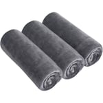 Mikrofiber Gym Handduk Snabbtorkande och Absorberande Sport Handdukar 40 x 80 cm Set om 3 Grå