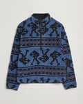 District Vision Half Zip Pile Fleece Blue Arrow
