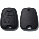 Ersättningsnyckel med skruvar Fjärrkontroll 2 knappar för Citroen C1 C2 C3 C4 C5 Xsara Picasso Saxo Berlingo Toyota Aygo Peugeot 103 106 107 206 207 208 306 307 308 406 407 508 806 1007 Svart