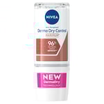 NIVEA Derma Control 96 H Déodorant bille (1 x 50 ml), Déodorant femme contre la transpiration excessive et les odeurs, Roll-on à la formule brevetée