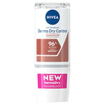 NIVEA Derma Control 96 H Déodorant bille (1 x 50 ml), Déodorant femme contre la transpiration excessive et les odeurs, Roll-on à la formule brevetée