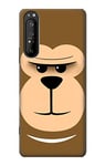 Cute Grumpy Monkey Cartoon Case Cover For Sony Xperia 1 II