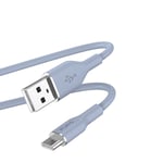PURO ICON mjuk kabel - Kabel USB-A till USB-C 1,5 m (pulverblå)