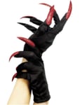 Svarta Handskar med Naglar (Maskeradtillbehör)