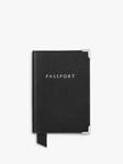 Aspinal of London Saffiano Leather Passport Cover, Black