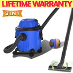 NEW 3IN1 15L BAGLESS 2000W CYLINDER VACUUM CLEANER/HOOVER (BLUE) WET&DRY 