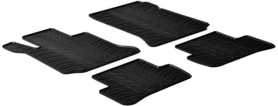 Gummimattor, kupé Mercedes C-Class W204 2007-2013 (T profil 4-delar + - Mercedes - W204