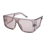 Sunglasse One-Piece Sunglasses For Men Women Vintage Oversized Sun Glasse Man Mirror Goggles Cleargray