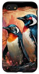 iPhone SE (2020) / 7 / 8 Two artic penguins illustrative animal penguin bird art Case