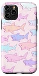 Coque pour iPhone 11 Pro Pastel Shark Soft Girl Preppy Esthétique Cute Kawaii Print