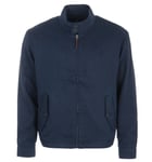 Polo Ralph Lauren Mens College Navy Linen Mockneck Jacket Size UK XL 50" Chest