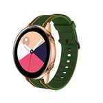 YOUZHIXUAN Smart watch series 22mm For Huawei Watch GT2e / GT / GT2 46MM Striped Silicone Strap(Orange) (Color : Army Green)