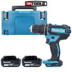 Makita DHP482Z LXT 18V Combi Drill Body With 2 x 5.0Ah Batteries, Case & Inlay