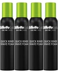 4 X Gillette Labs Quick Rinse Shave Foam  240ml Vitamin B3 & Sea Kelp