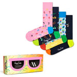Happy socks Strumpor 4P Tropical Day Socks Gift Box Rosa/Blå bomull Strl 41/46