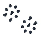 TheTransporterUK - 12 x Small Black Triple Flange Style Noise Isolating Replacement Silicone Earbuds Tips Gels