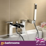 Waterfall Bath Shower Mixer Tap Chrome Finish Includes Handset & Hose |Calcot
