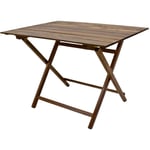 Table de pique-nique Lux en bois de noyer foncé, 100 x 60 cm, pliable