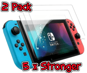 For Nintendo Switch Screen Protector Tempered Glass 9H Hardness 2 PACK FAST
