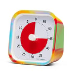 TIME TIMER Mod Tie Dye ⁠- Minuterie Visuelle L'Apprentissage des Enfants, Horloge Bureau des Enseigts, Outil D'Étude à Domicile et Réunions Fonctionnement Silencieux TTM9-TYDY-W 9 x 5 x 9 cm