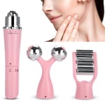 3in1 3d Roller Massager Face Lifting Body Slimming Tightenin Pink
