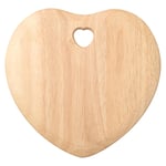 Colonial Home Heart Wooden Chopping Board with Heart Cut Out 25cm x 23.5cm Brown