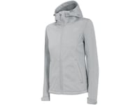 Women's 4F Softshell Jacket Cool Light Grey Melange H4z22 Sfd350 27M