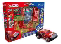 KS Tools - 100096 - Jouet pour enfant - Voiture à monter - 4x4 personnalisable - Pièces de carosserie échangeables - Montable et démontable à l'aide d'outils aux fonctions réalistes