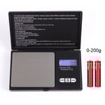 Digital våg 0,01g - 200g  pocketscale digitalvåg inkl. batterier Silvergrå