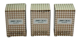 3x Jimmy Choo Illicit Eau De Parfum Miniature Bundle Womens Perfume Dab-On 4.5ml