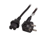 Efb Elektronik Kabel För Varm Apparat Cee 7/7 90° Till C15 Svart 1 M 3 X 0,75 Mm² - 1 M - Vde - Svart (Ek625.1V2)