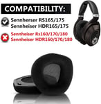 Replacement Ear Pads Cushions Compatible with Sennheiser HDR165 HDR175 RS165 RS175 Headset Headphones Earmuffs (Velvet)