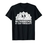 Sunshine and Art Therapy Retro Vintage Sun T-Shirt