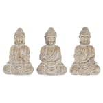 Dekorativ figur 30,5 x 24 x 45 cm Gylden Brun Buddha Orientalsk (3 Dele)
