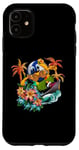 Coque pour iPhone 11 Joli ballon hawaïen de volley-ball tropical plage vacances d'été