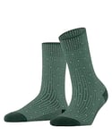 FALKE Women's Rib Dot Socks, Cotton, Green (Thyme 7454), 7-8 (1 Pair)